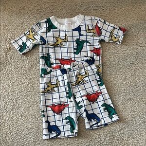 Dinosaur Print Kids Pajamas - Multicolor